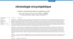 Desktop Screenshot of chronologie-encyclopedique.fr